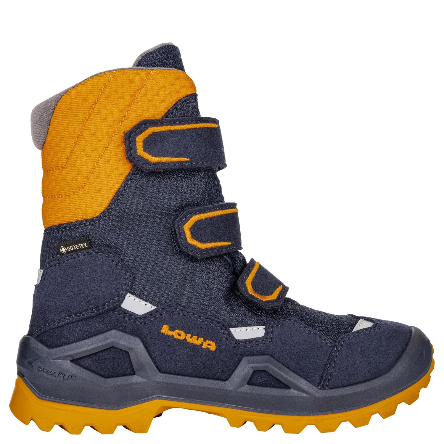 Детские ботинки для мальчиков с мембраной Milo Evo Gtx Hi Jr LOWA, Navy Orange