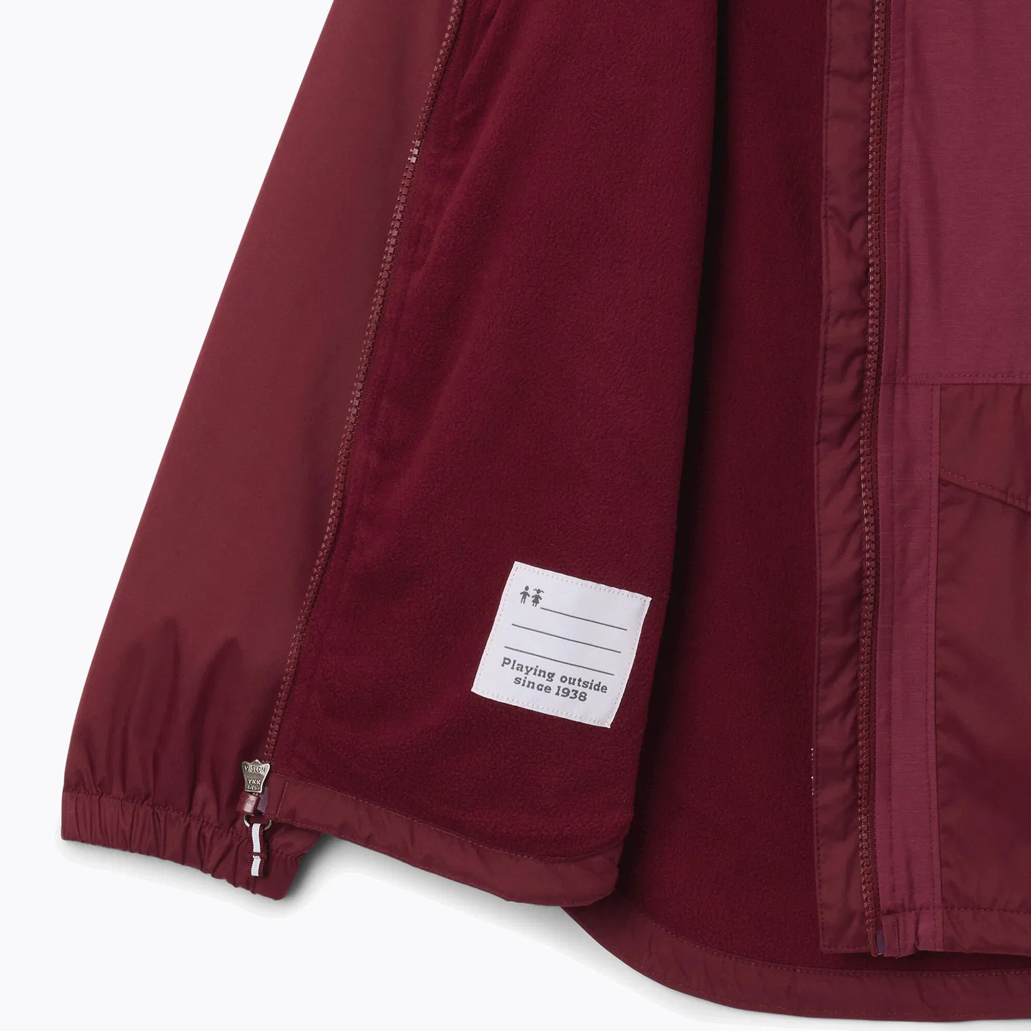 Детская дождевая куртка с флисом Columbia Rainy Trails II Fleece, Rot — фото 3