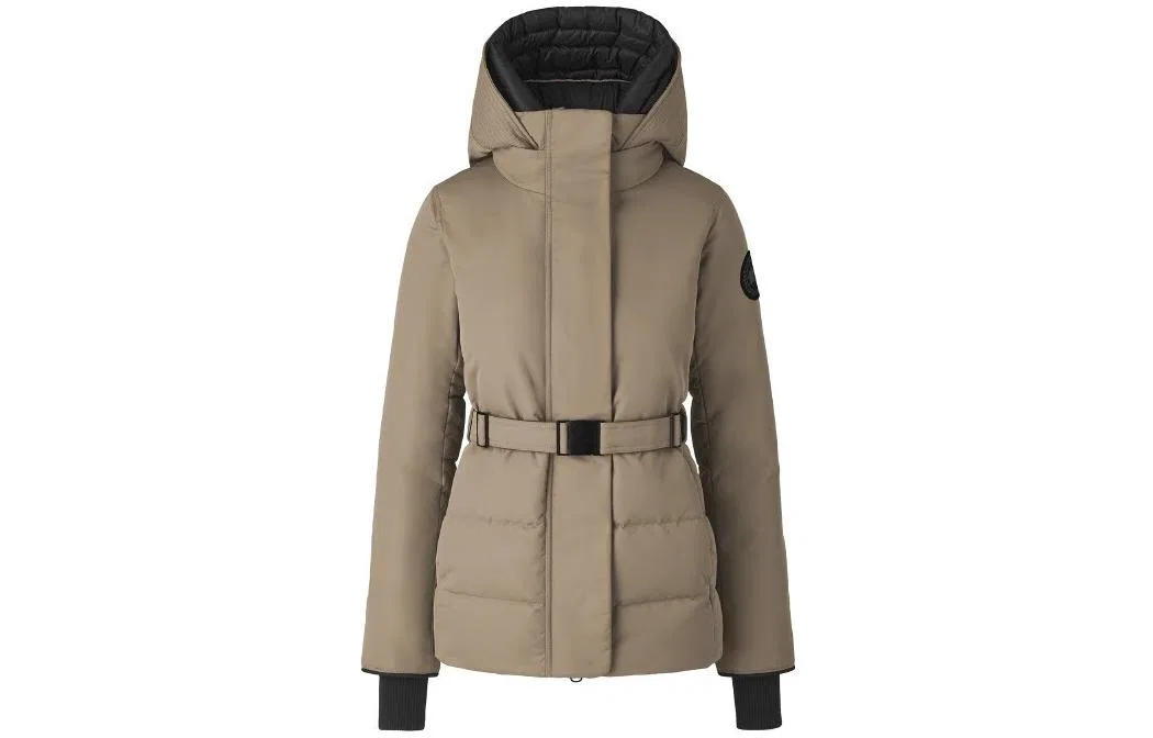 Женское пальто с поясом и логотипом McKenna, Canada Goose, Quicksand Yellow