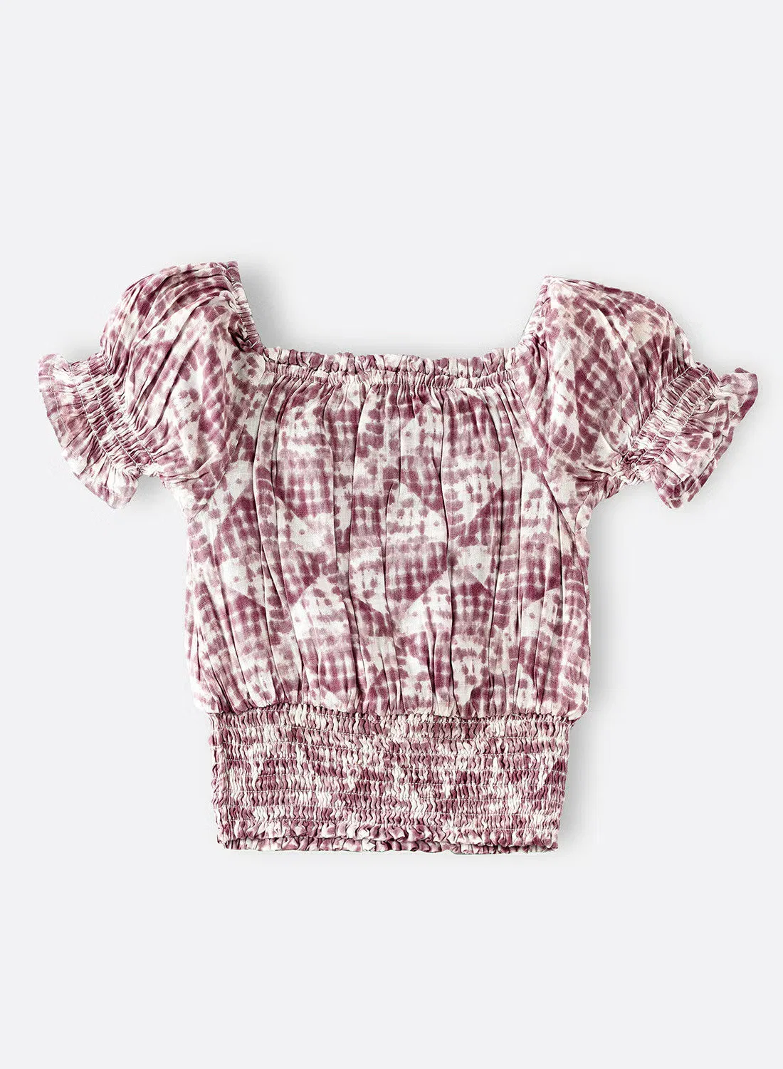 Топ с принтом с короткими рукавами Aop woven Jelliene, розовый — фото 2