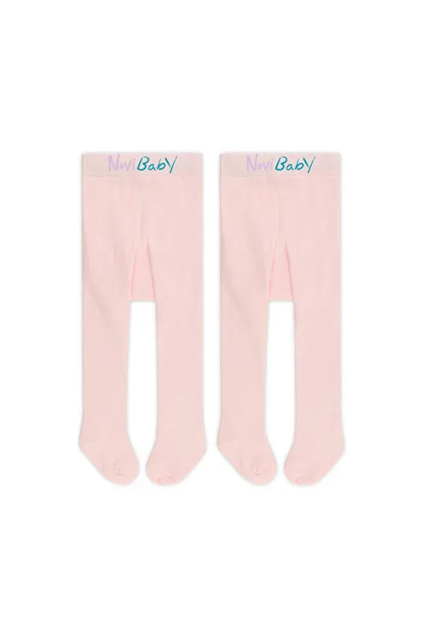 Детские колготки хлопковые комплект 2 шт Basics Novibaby, Pink