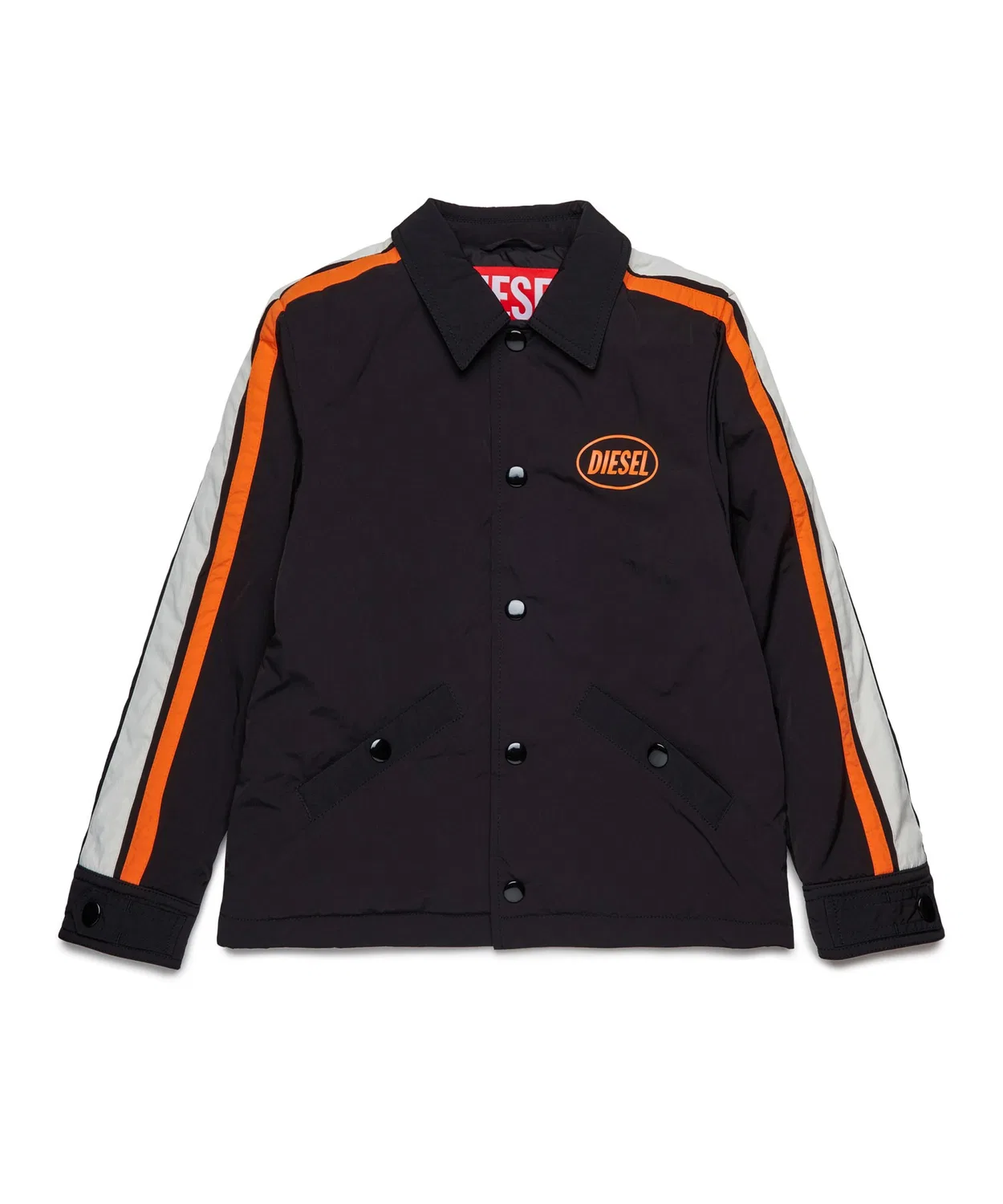 Детская куртка с брендовым логотипом DIESEL KIDS, Black — фото 3