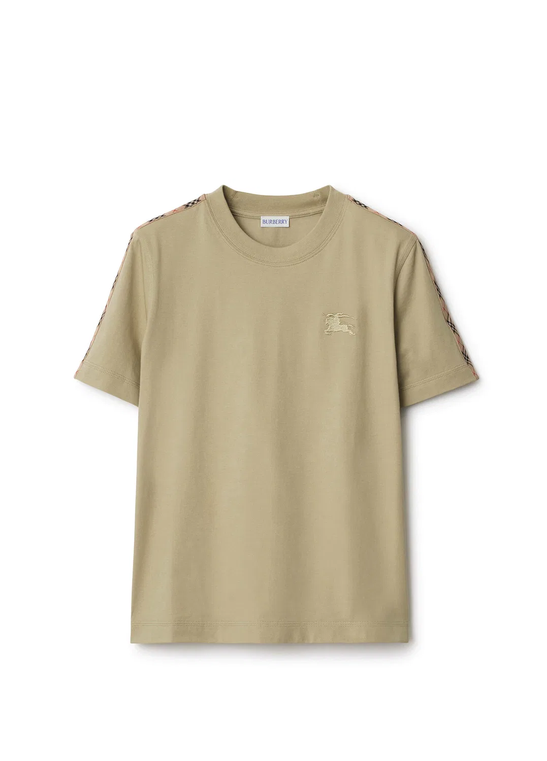 Футболка Burberry Tal Trim, женская, хаки