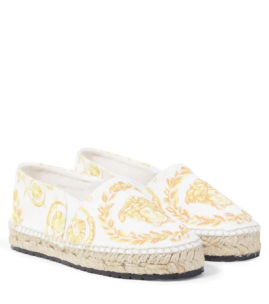 Эспадрильи с принтом Медузы Versace Kids, белый