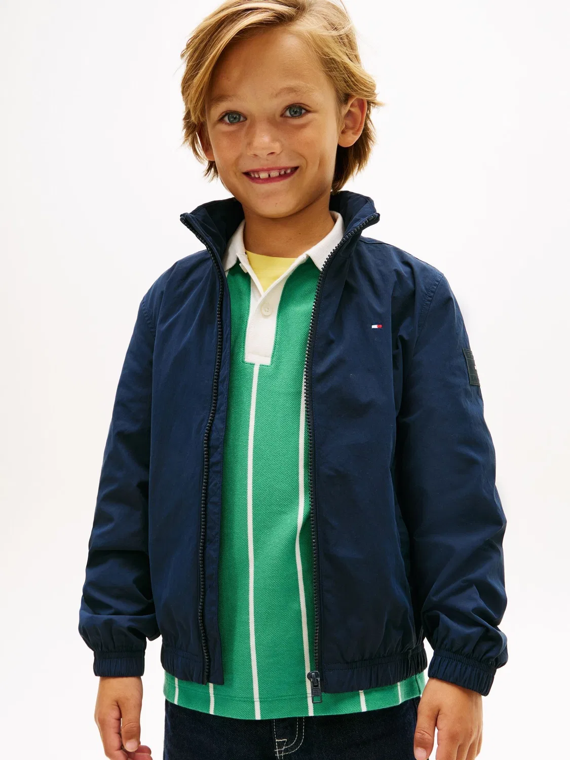 Куртка с капюшоном, молния Tommy Hilfiger, синий