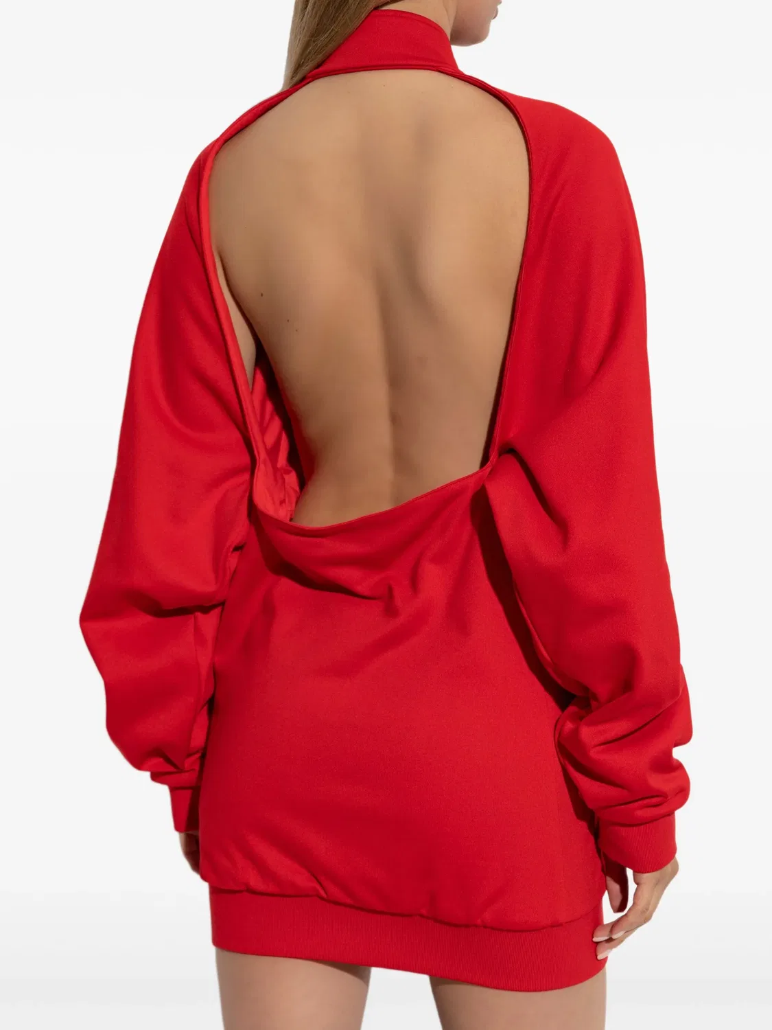 Мини-платье с застежкой-лодочкой и логотипом Balenciaga, красный — фото 2