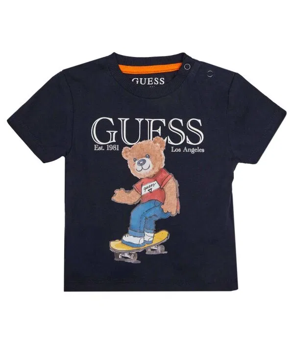 Детский комплект футболок с круглым вырезом Guess, Blu Marino — фото 2