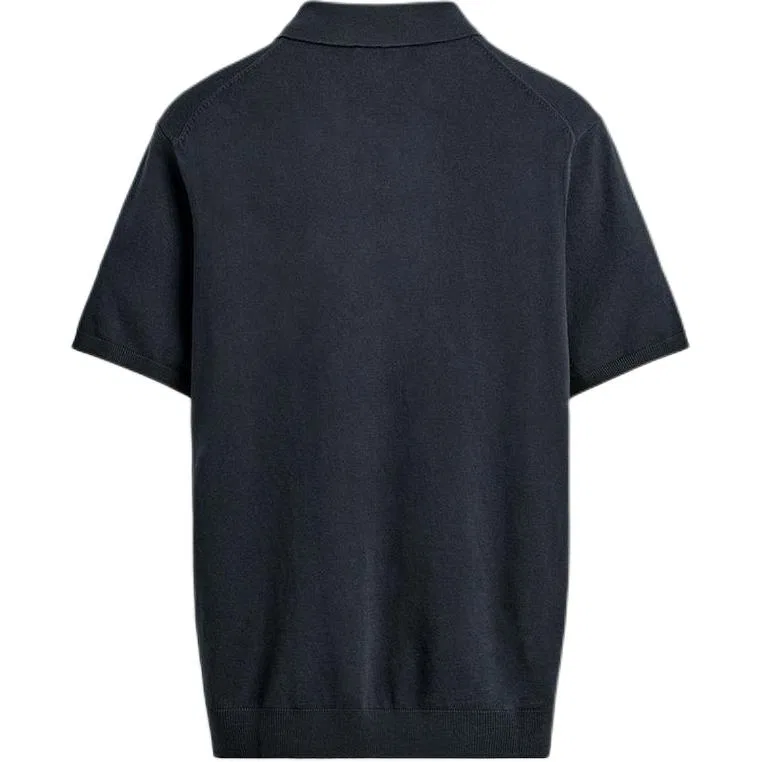 Мужское поло с воротником и умеренным прямым кроем Sea Blue ZARA, Sea Blue — фото 3