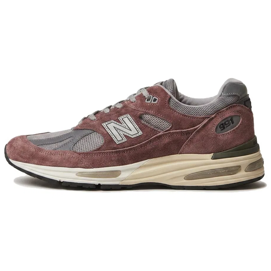 Детские кроссовки для бега с амортизацией NB 991 V2 New Balance, Red Brown