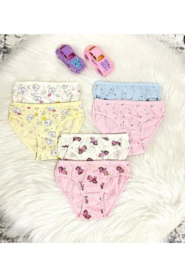 Детское белье для девочек с животным принтом 6 предметов Swella, Multicolor