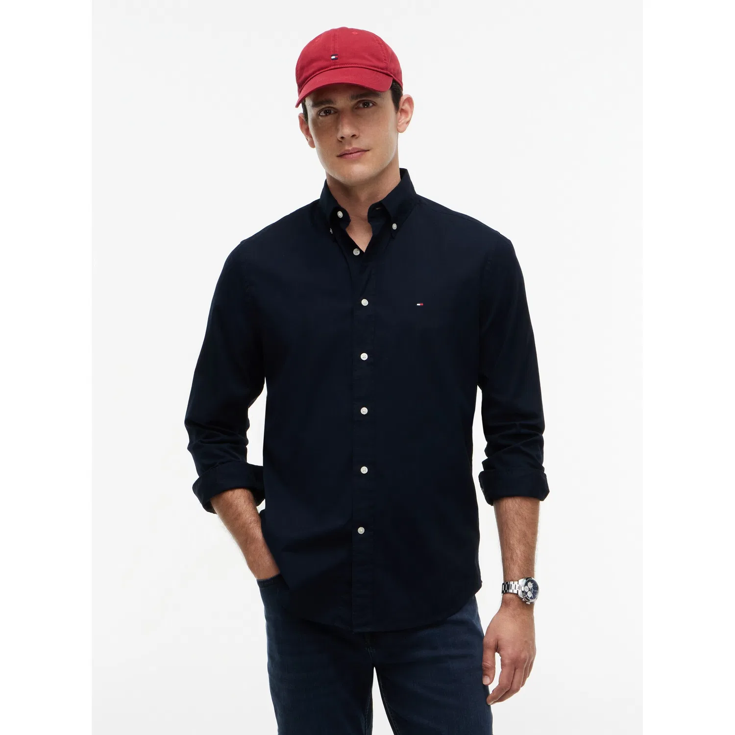 Мужская классическая рубашка с длинным рукавом Regular Fit Tommy Hilfiger, Desert Sky