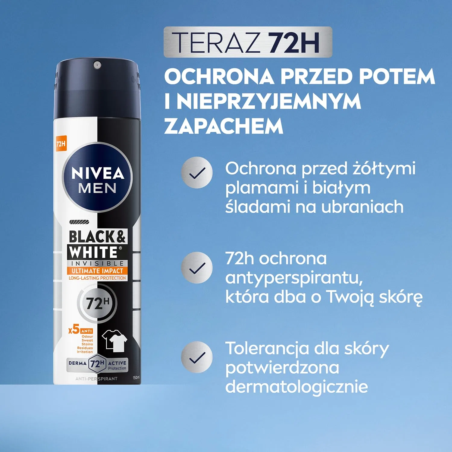 Антиперспирант Ultimate Impact Spray, NIVEA MEN, 150 мл — фото 3