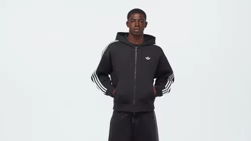 Мужское худи оверсайз Adicolor Spacer Adidas Originals, черный — фото 2
