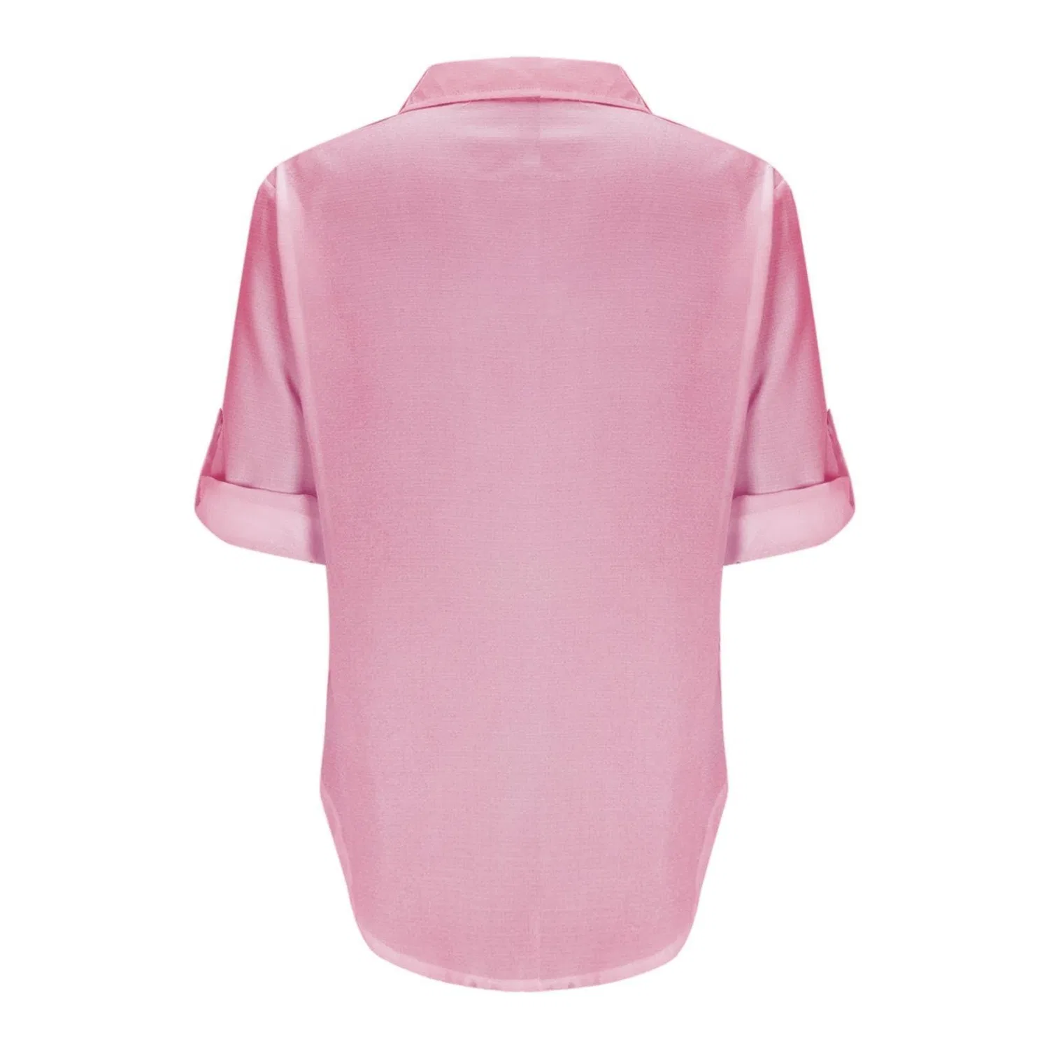 Женская хлопковая блузка с длинным рукавом, Colore: Rosa — фото 4