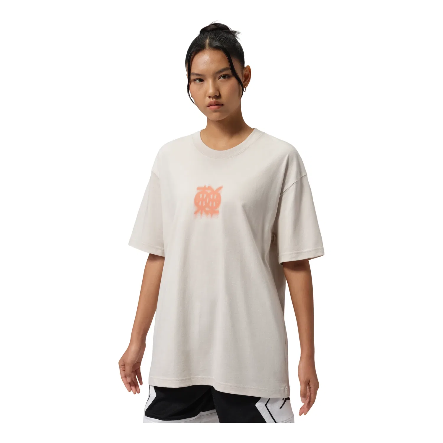 Женская футболка Air Jordan Dri-Fit Sport Dongdan T-Shirt 'Light Reddish B Jordan, Light Reddish/Brown/Pink Quartz/Sail White/University Red