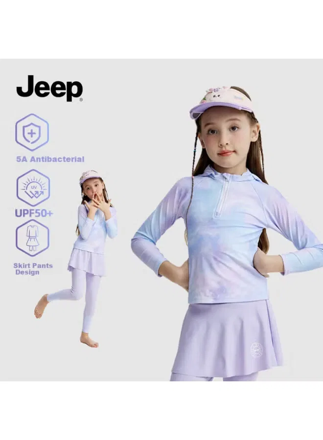 Купальник детский раздельный с принтом звездное небо Jeep, розовый