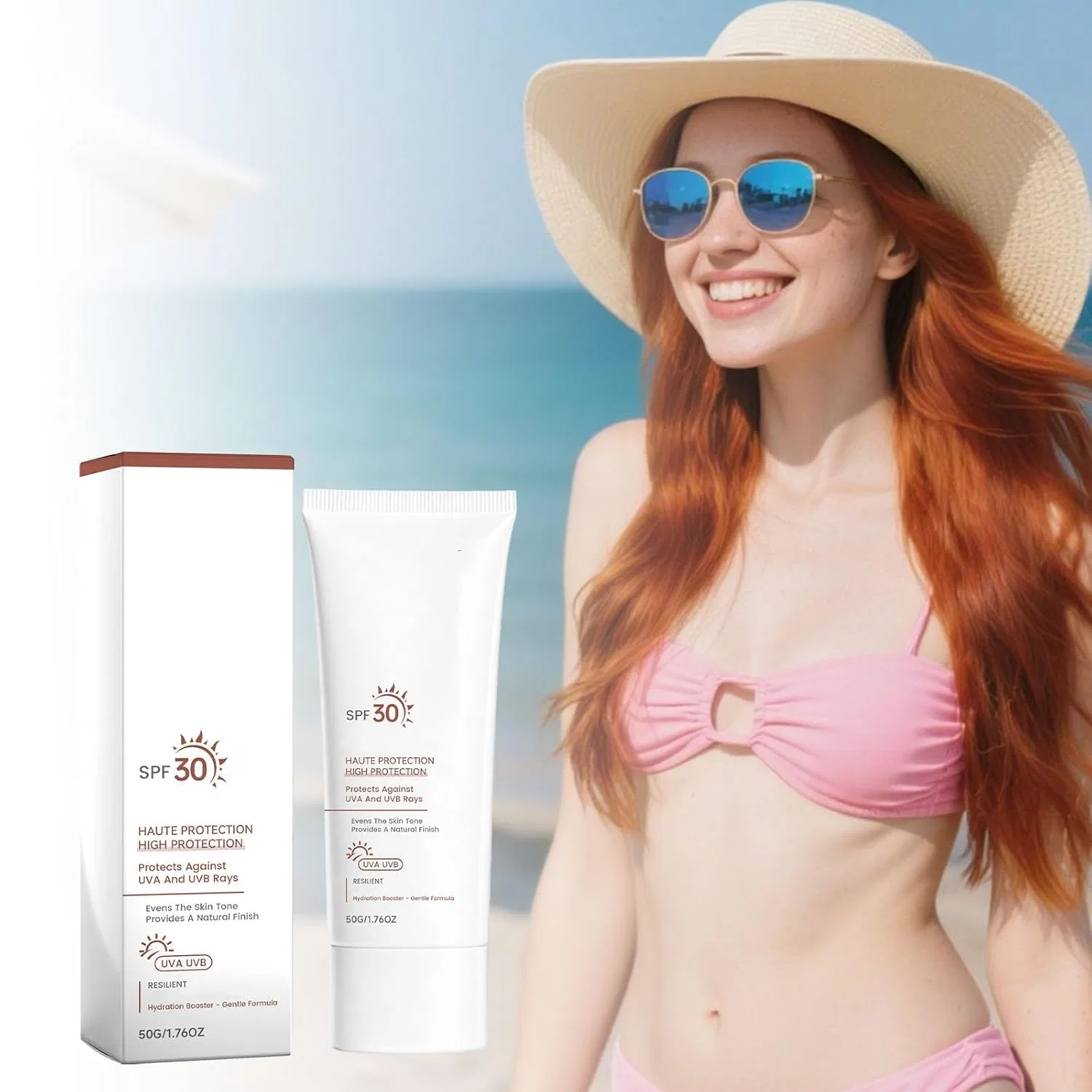 Солнцезащитный крем для лица с тоном SPF30, NourishNur, 50г — фото 3