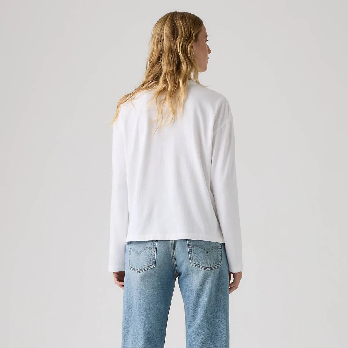 Винтажная футболка с длинными рукавами Levi's, Bright White - White — фото 4