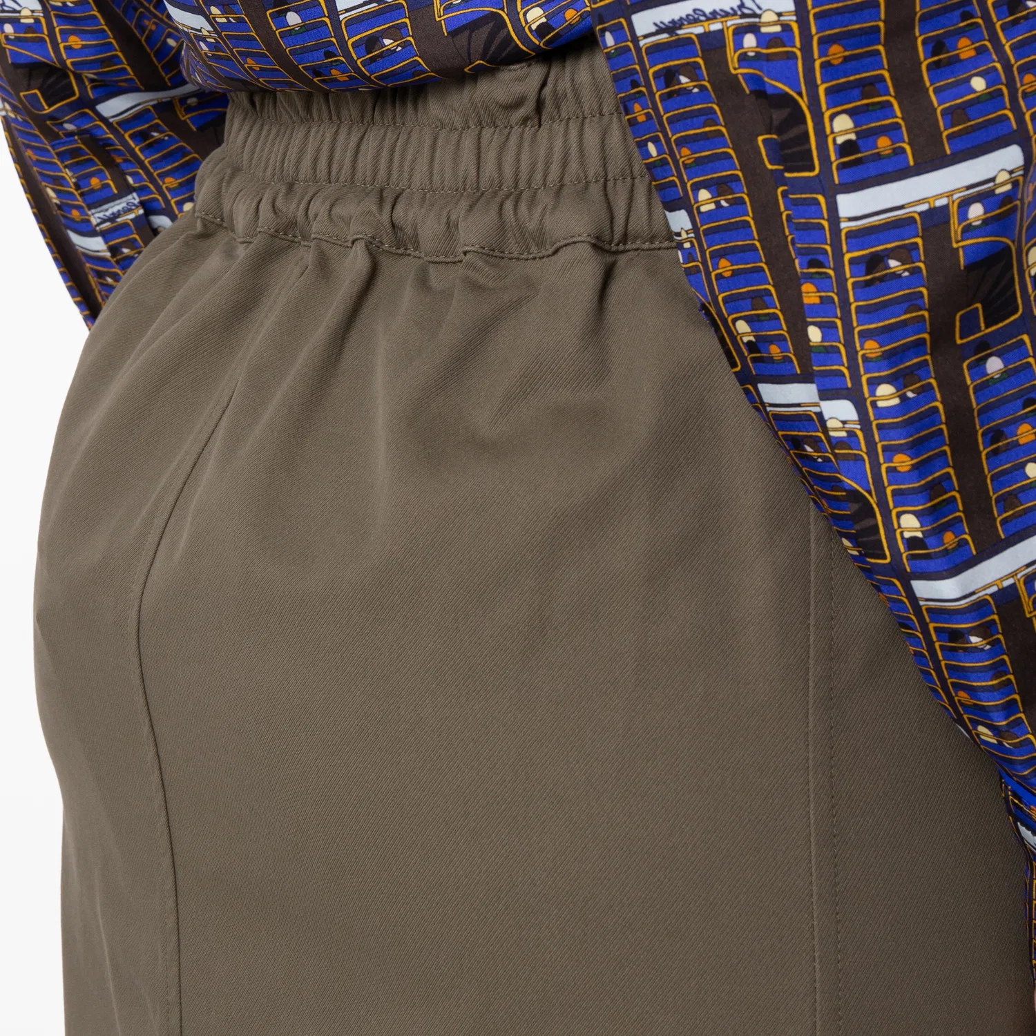 Юбка миди с поясом Belted Buttoned Midi Skirt Burberry, Khaki — фото 4