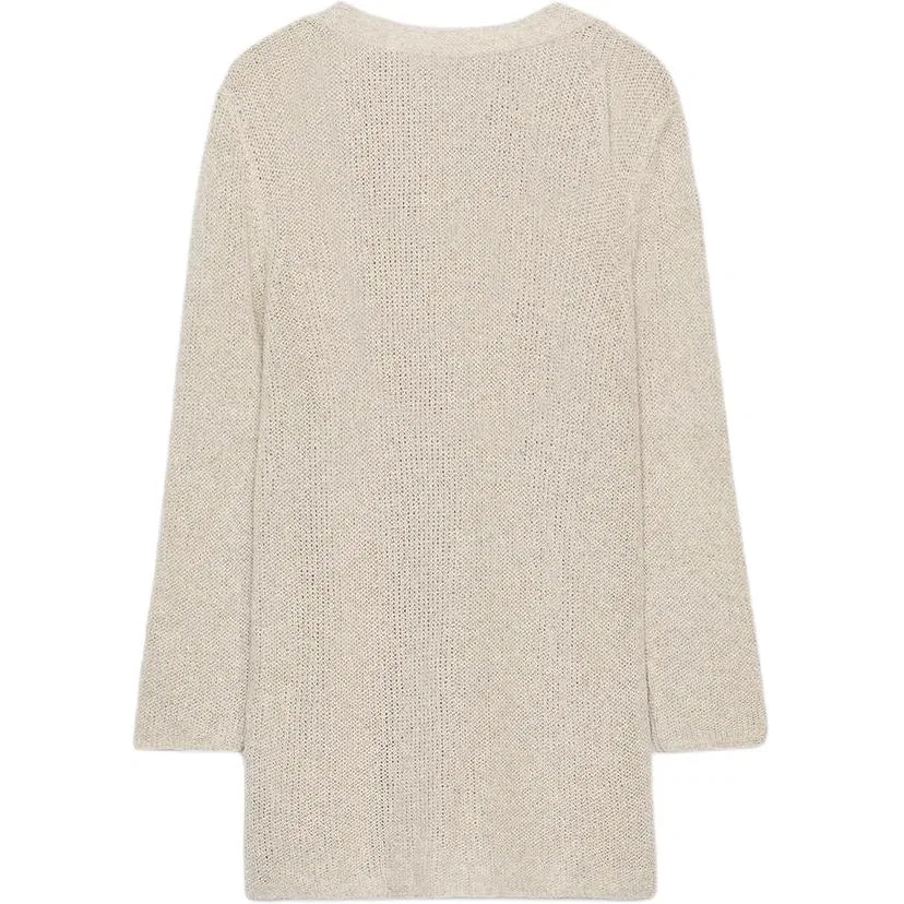 Женский свитер с V-образным вырезом Light Beige, ZARA — фото 3
