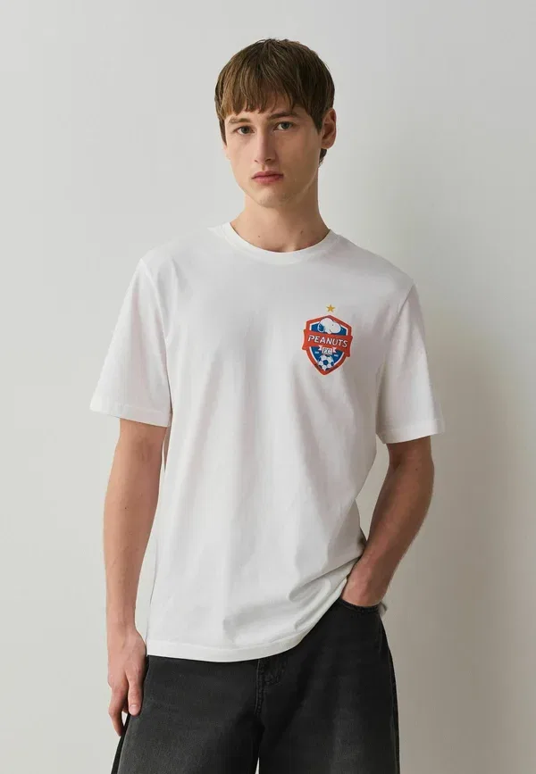 Футболка с принтом Snoopy Regular fit Next, White, белый — фото 2