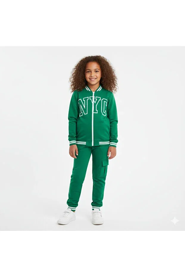 Детский комплект для девочек с принтом Okyanusbaby11, Green