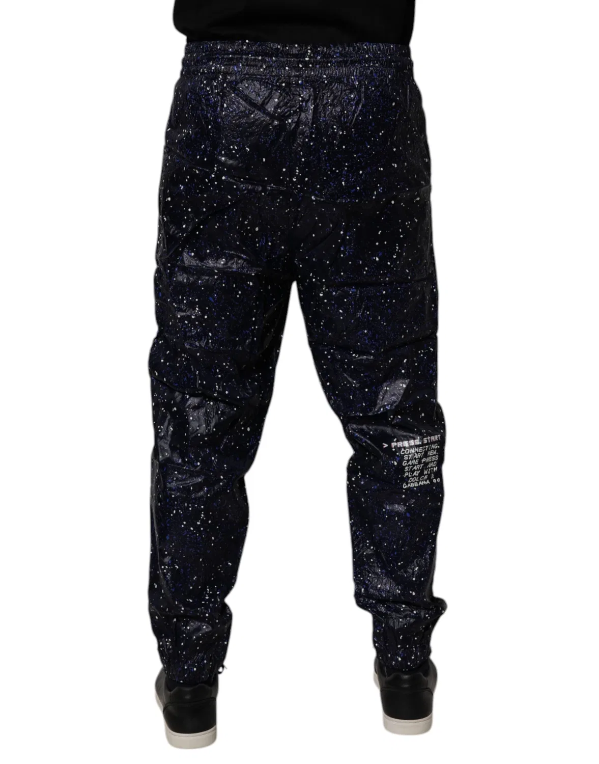 Мужские спортивные брюки с принтом DG Game Print Dolce & Gabbana, Blue — фото 4