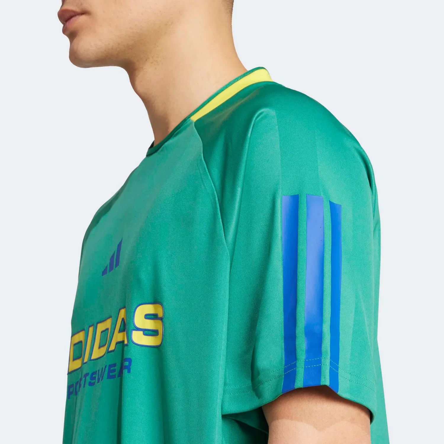 Детская футболка спортивная с футбольным принтом Adidas Sportswear, Bold Green — фото 4
