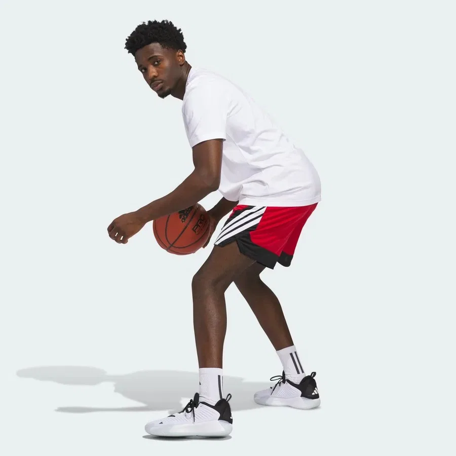 Шорты спортивные с принтом Pro Motion adidas, Красный — фото 3