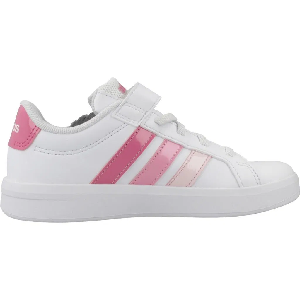 Детские кроссовки с эластичными шнурками Grand Court 3.0 El Adidas, Weiss — фото 4