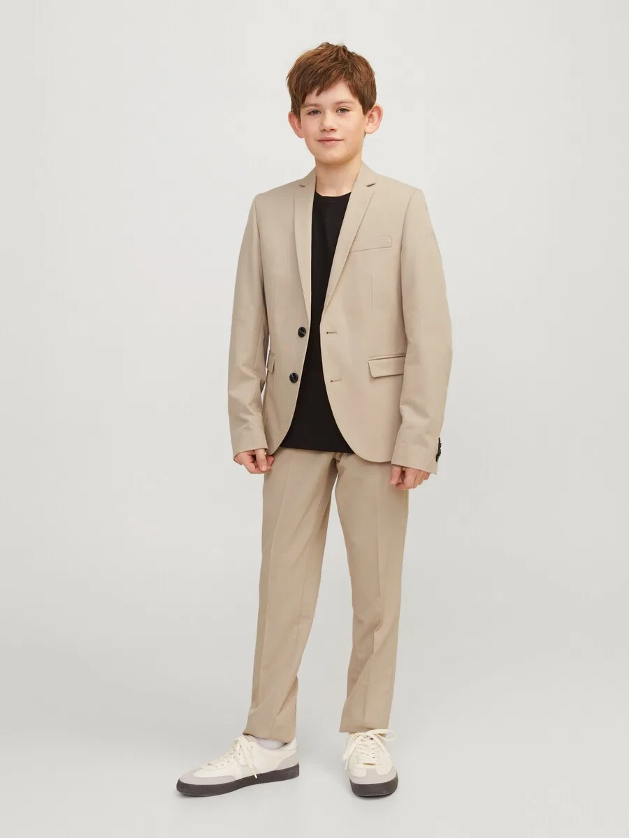 Пиджак Jack & Jones Junior Super Slim Fit 'JPRSolar' бежевого цвета — фото 4