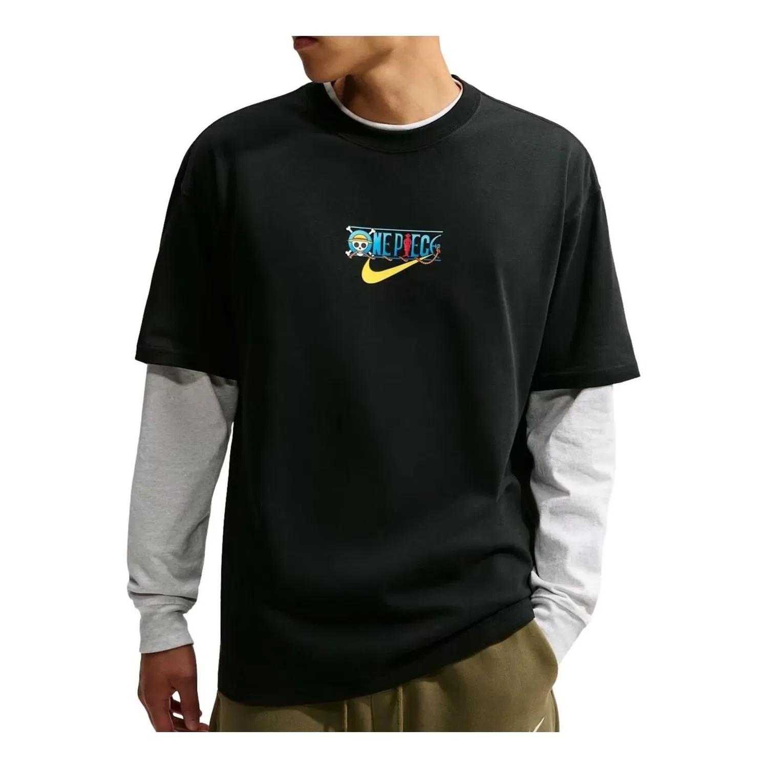 Мужская футболка One Piece T-Shirt 'Black' Nike, черный