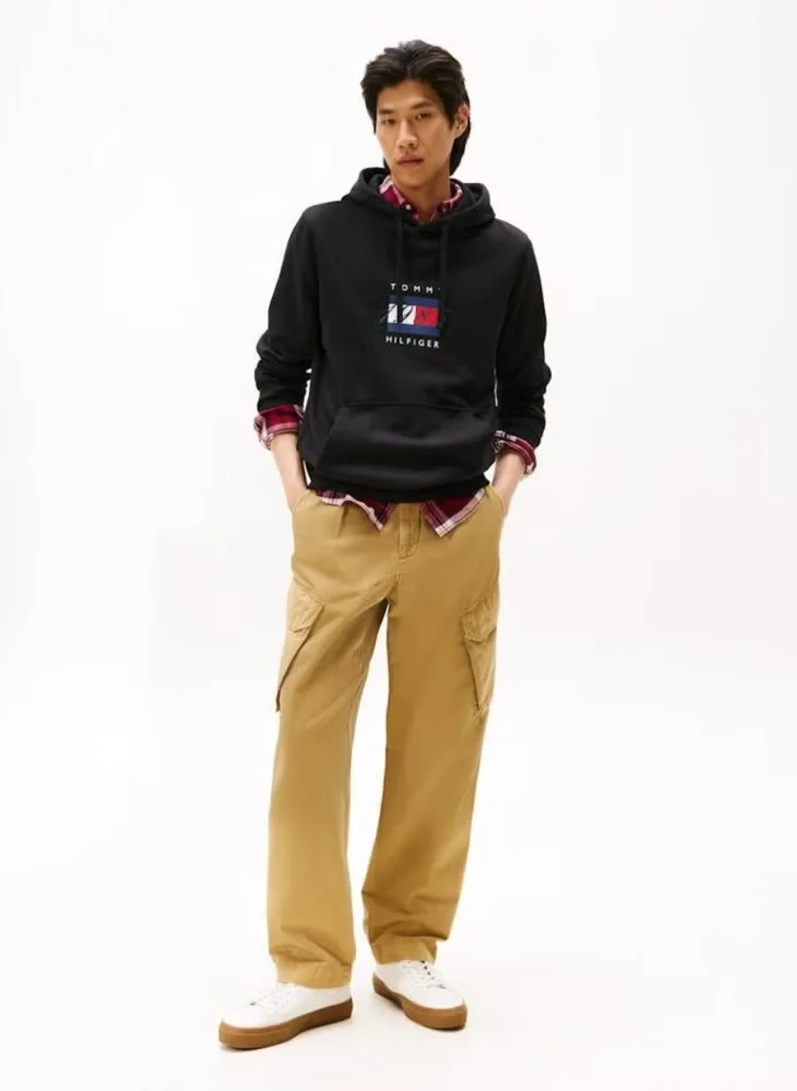 Худи Tommy Hilfiger Flag Graphic, черный — фото 4
