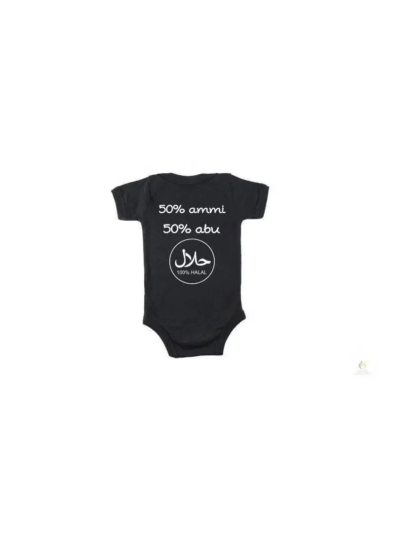 Боди-комбинезон с принтом хлопковый Matching Family Outfits, черный