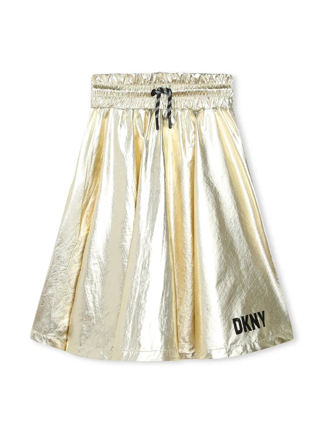 Юбка сdrawstring и металлическим блеском DKNY, золотой