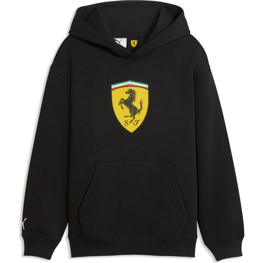 Детский свитшот с капюшоном Scuderia Ferrari Color Shield Puma, Rosso Corsa
