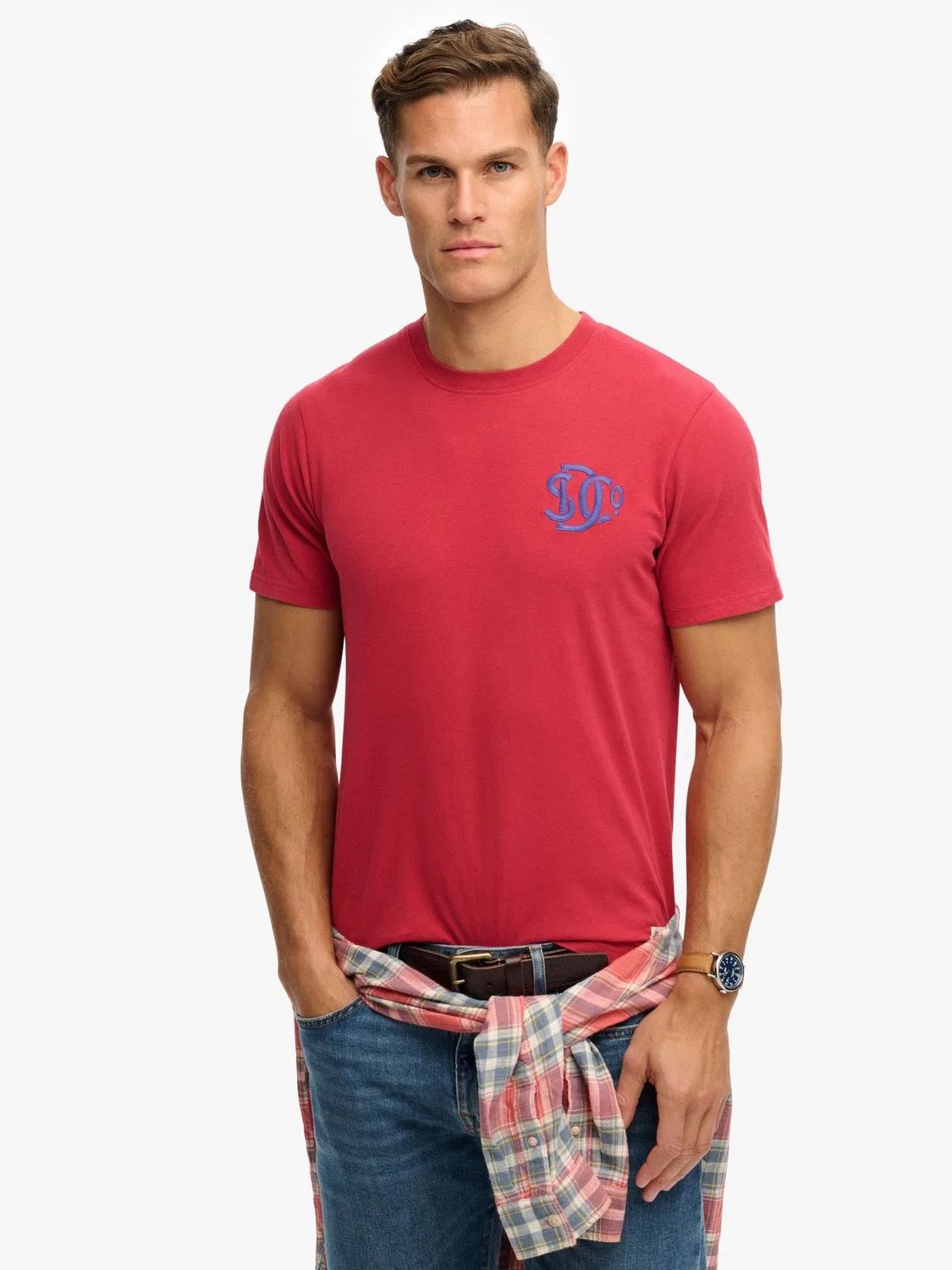 Футболка свободного кроя Superdry SD&Co. Neon Relaxed, красный — фото 2