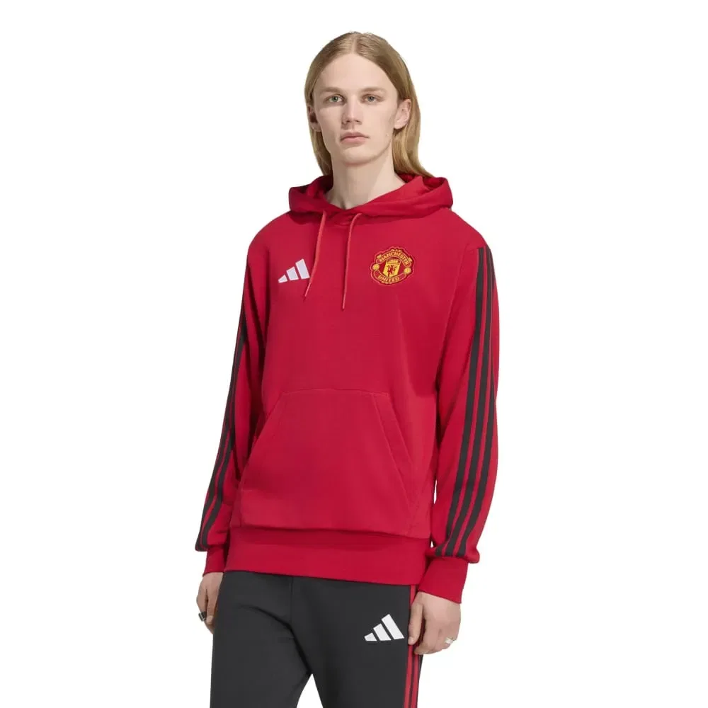 Мужской свитшот-худи с капюшоном Manchester United DNA Adidas, Red