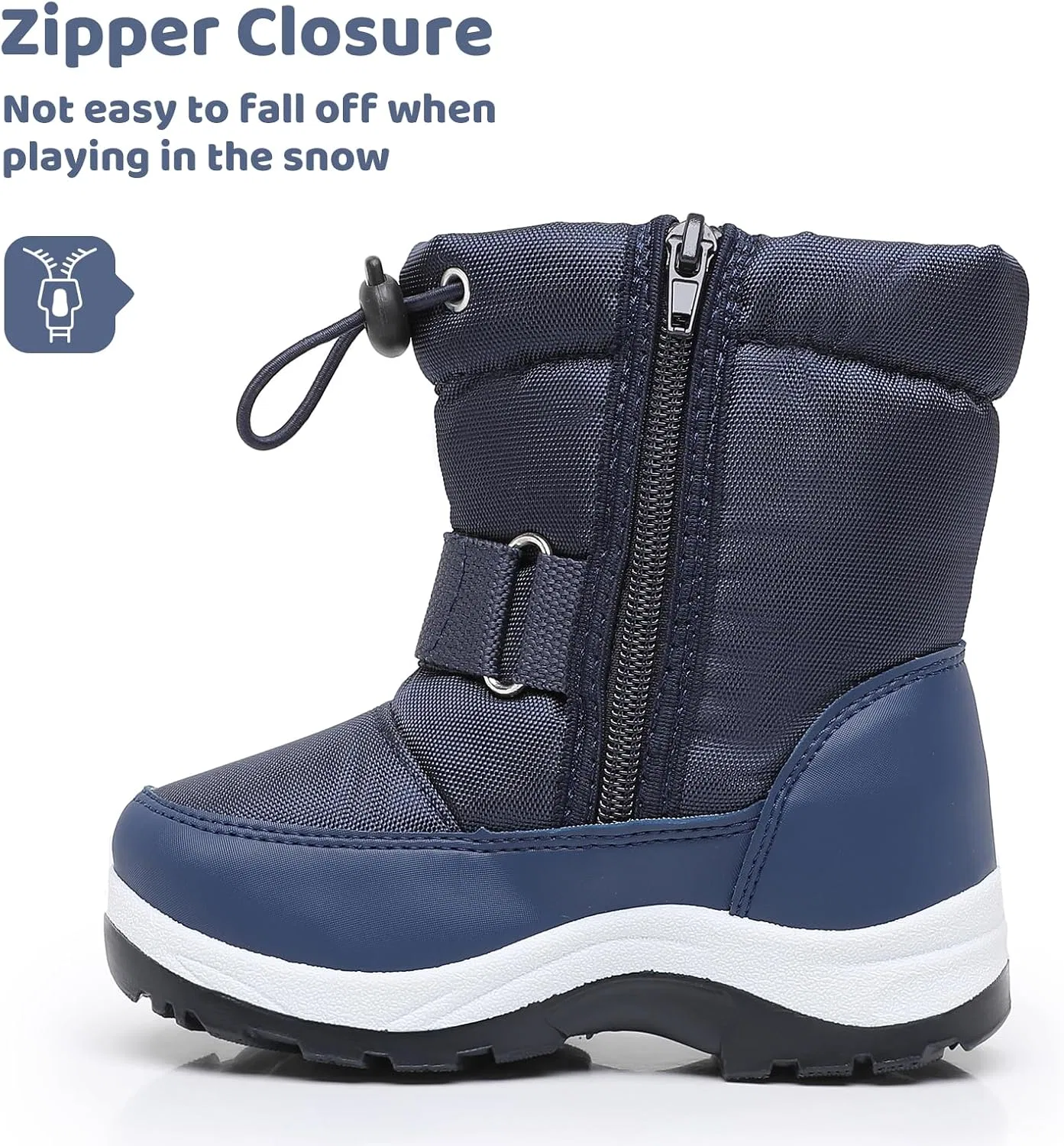 Детские зимние ботинки для девочек Snow Boots Apakowa, Navy — фото 3