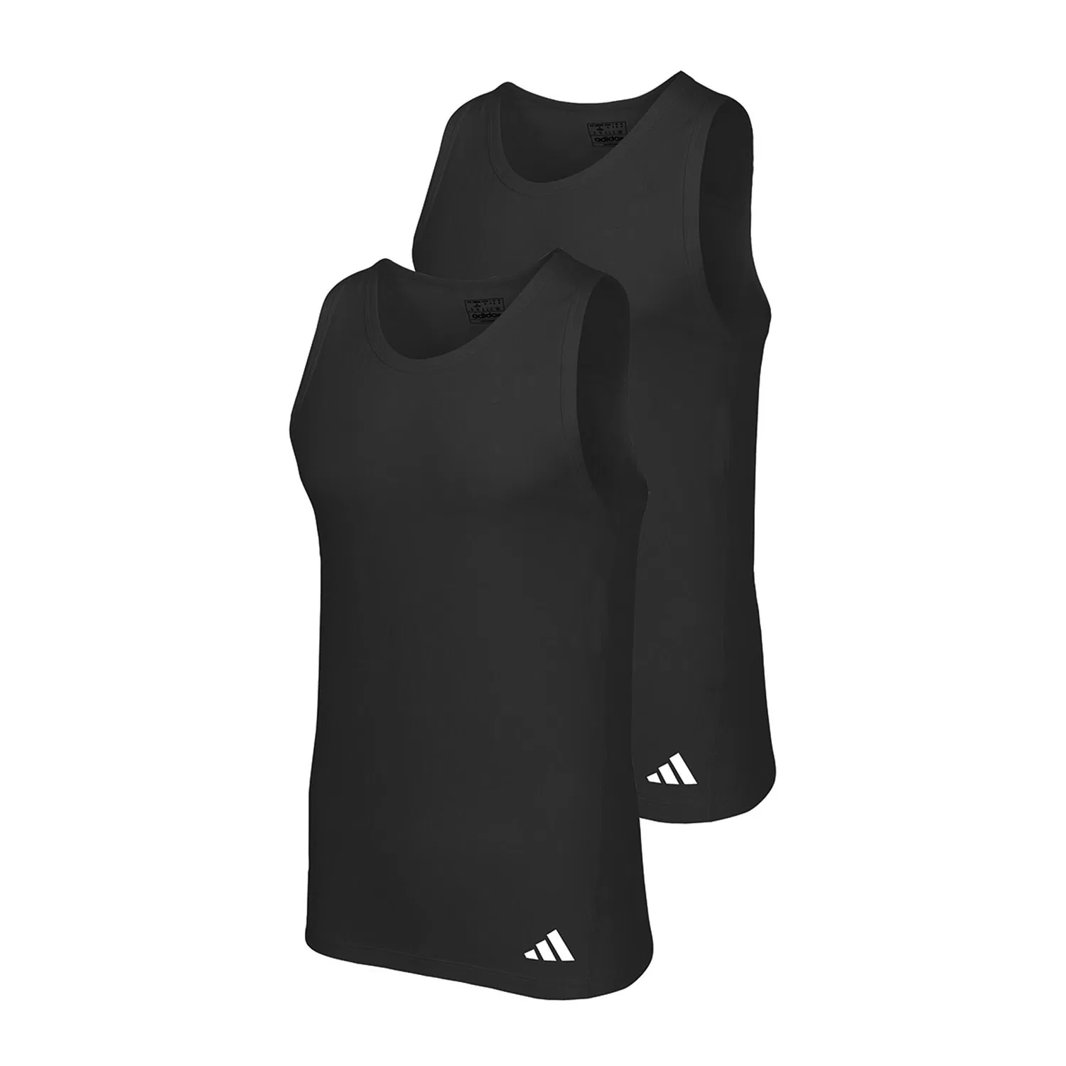 Мужская хлопковая майка-алкоголичка Adidas, Черный