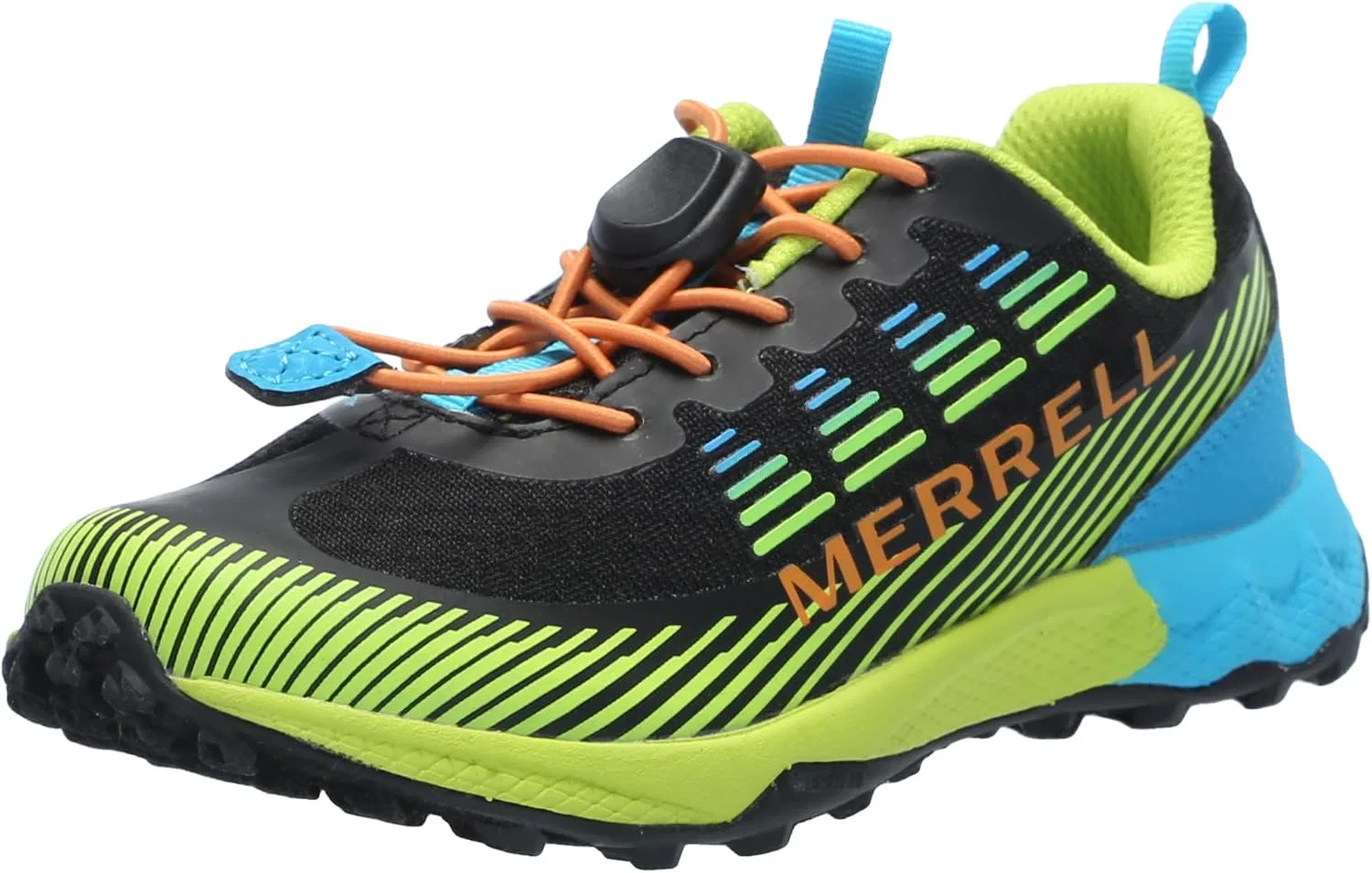 Детские кроссовки для мальчиков Agility Peak Trail Merrell, Black/Citron/Cyan/Orange