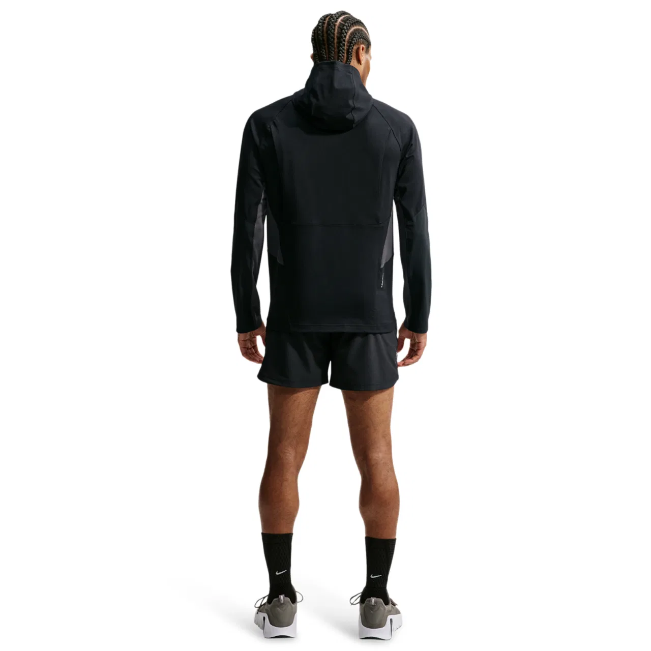 Мужская спортивная куртка с технологией Dri-FIT Nike Pro Midlayer, черный/белый — фото 3