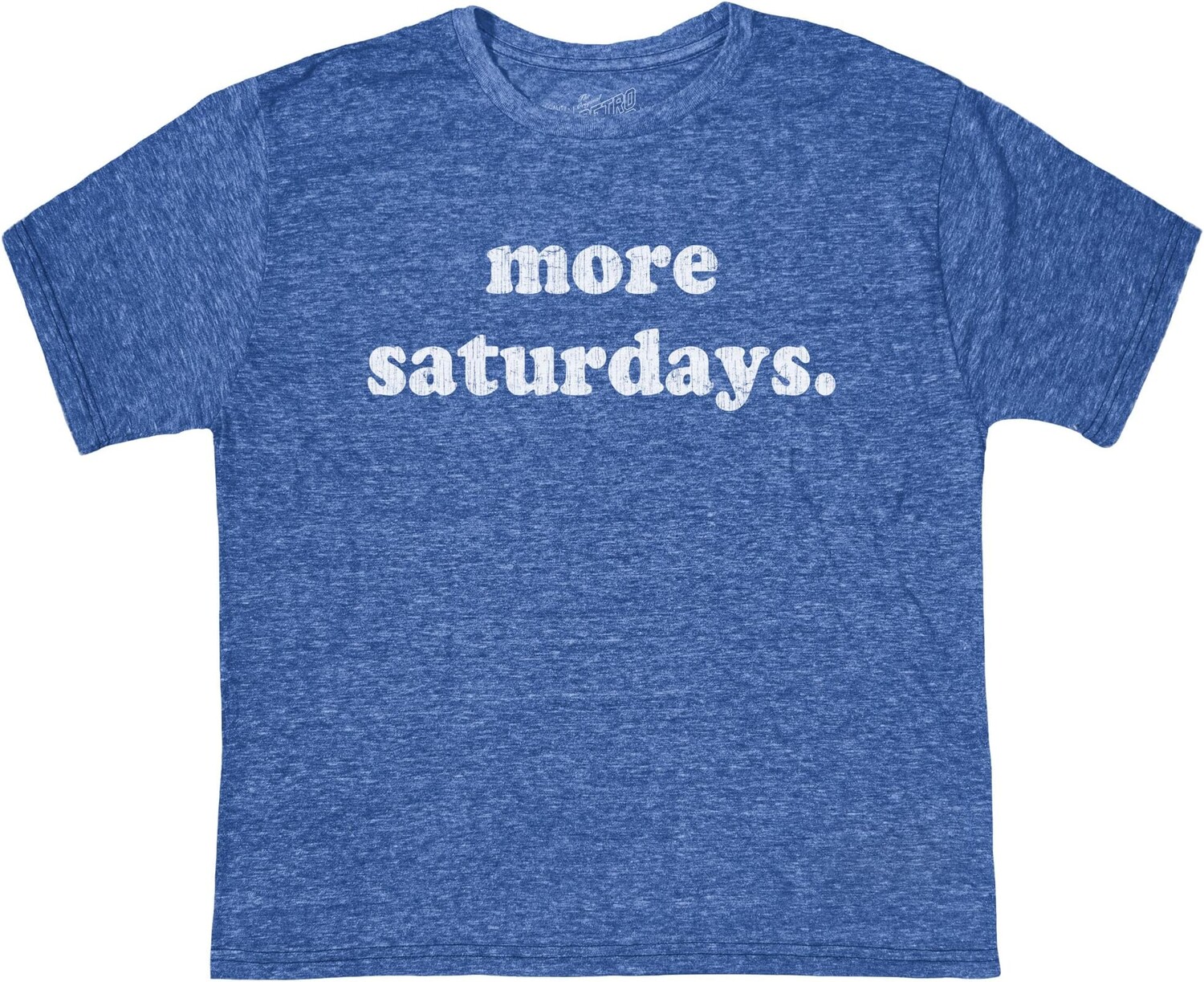 

Футболка The Original Retro Brand Kids Tri-Blend More Saturdays Crew Neck Tee, цвет Streaky Royal