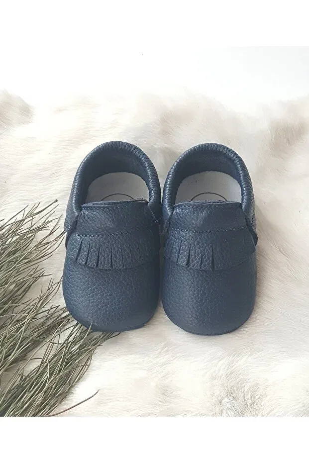 Детские лоферы из натуральной кожи Rocco navy blue Hodore, Navy Blue