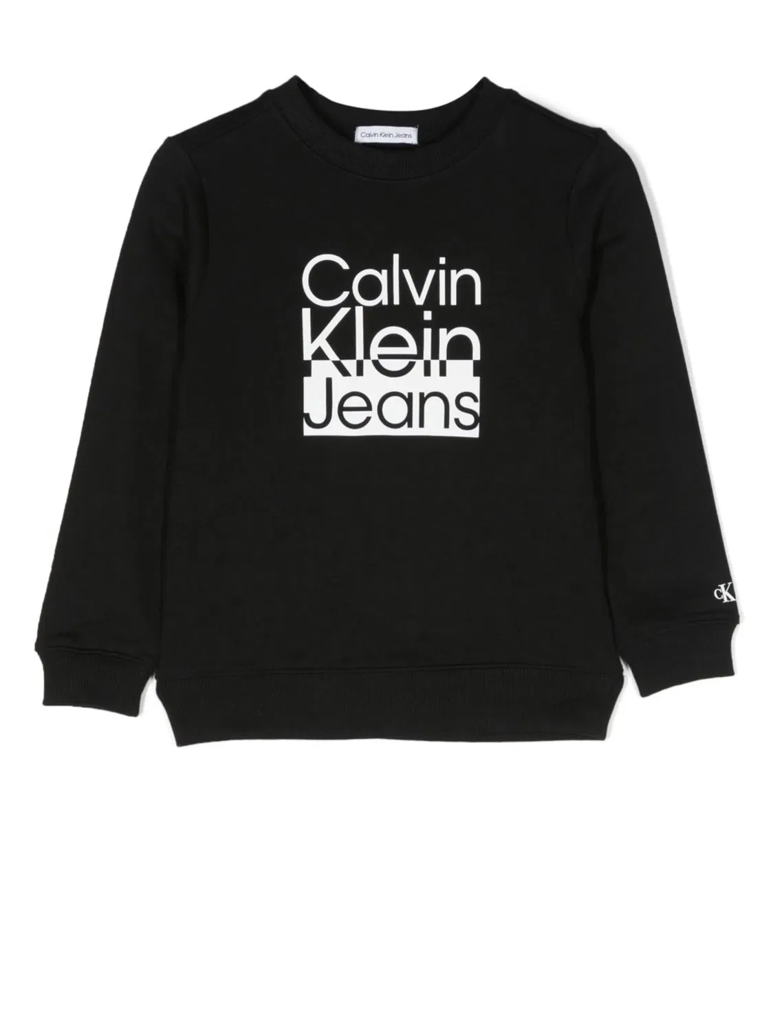 Свитшот с принтом-логотипом Calvin Klein, черный