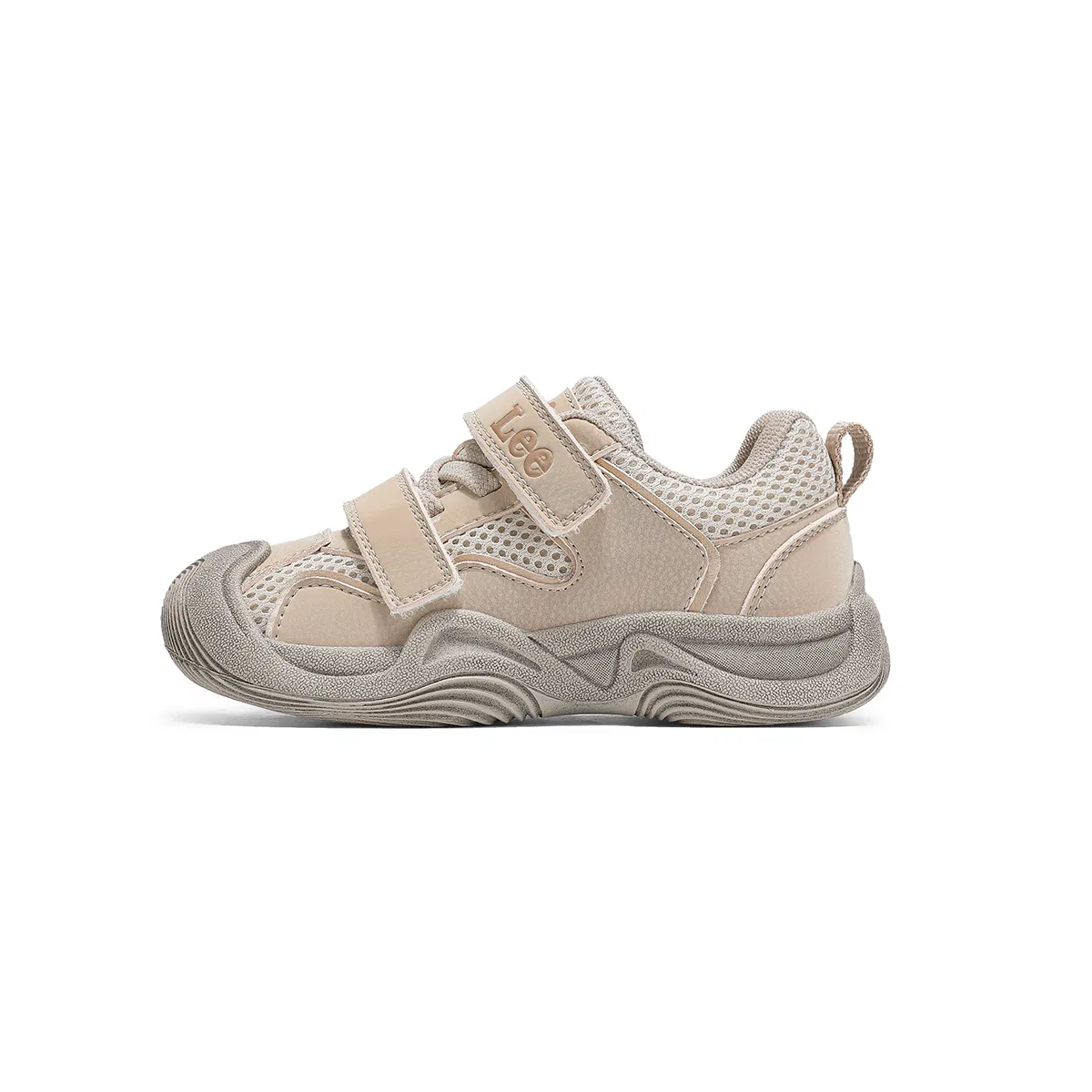 Детские уличные кроссовки из сетки и искусственной кожи, Lee, Khaki