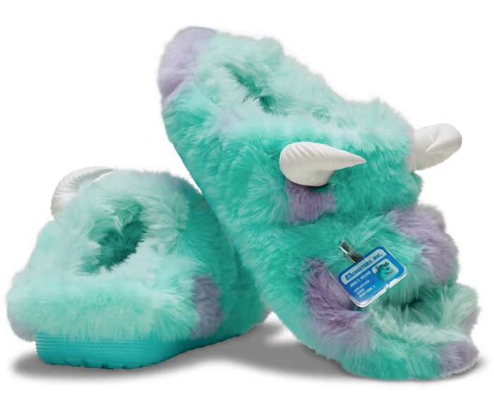 Сандалии унисекс Crocs Classic Cozzzy x Monsters, Inc. Sulley, голубой — фото 2