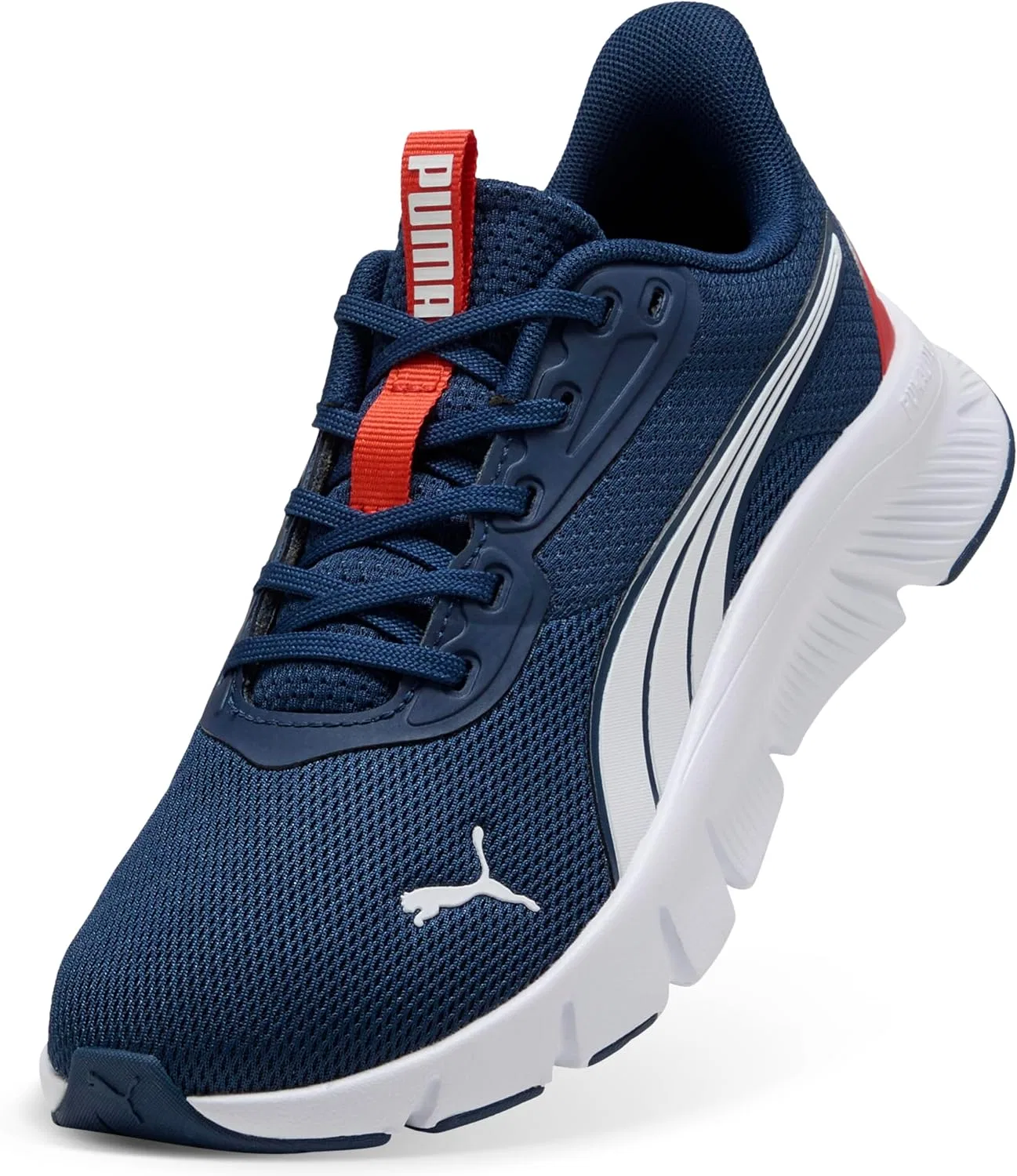 Детские кроссовки для девочек Flexfocus Lite Modern Jr PUMA, Persian Blue-Fierce Red-Puma White — фото 2
