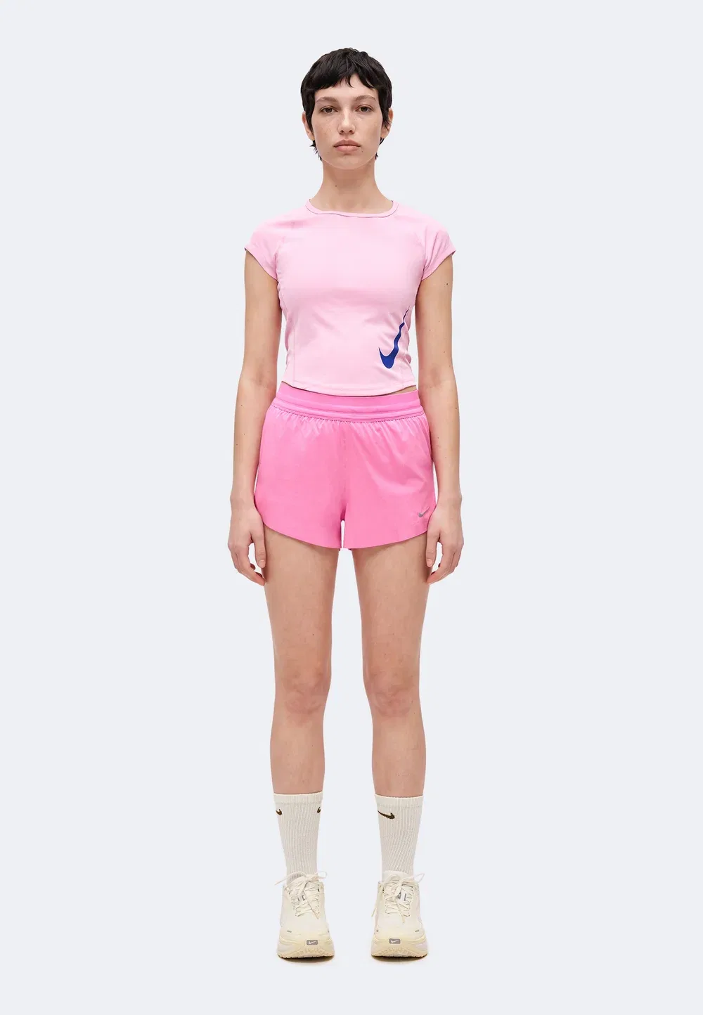 Темповая пробежка - спортивная футболка Nike Performance, Pink Rise/Old Royal — фото 2
