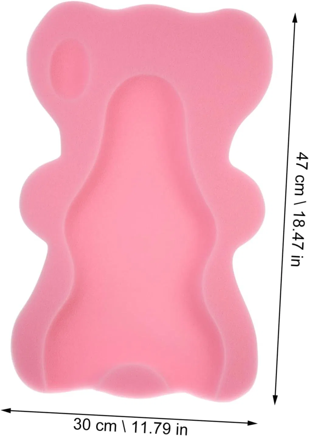 Детская мочалка для ванны, LALADEFIEE, 47x30 см, Pink — фото 3